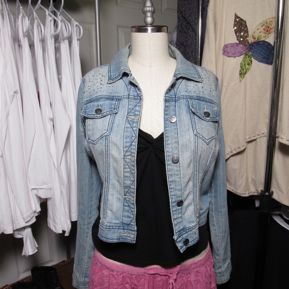Jean jacket, embelished jean jacket